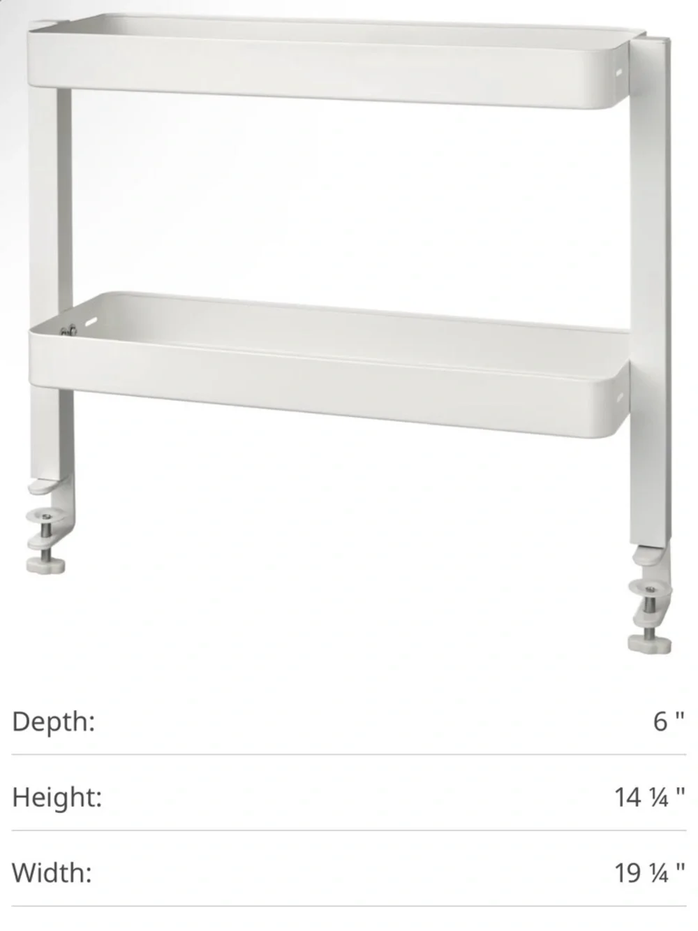 IKEA White VATTENKAR Desktop Shelf. Storage and Organization.